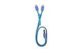 Cable USB ZIP Azul Micro USB Dual (solo carga) 1A 0,35m muvit life