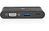 Concentrador para Ordenador - USB Type-C - USB-C/USB 3.0/VGA - Power Delivery 100 W - Negro