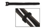 Cadenetas con cierre de gancho y bucle - color negro -  12,5 x 205mm (10 uds)