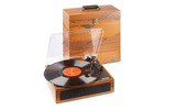 Fenton RP170L Record Player with Record Storage Case Wood