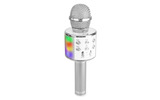 KM15S Karaoke Mic with speaker and LED light BT/MP3 LED Silver