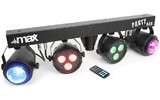 Max Partybar Barra con 2 Focos PAR 3 leds 4-en-1 RGBW + 2 Jellymoon