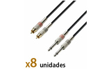 Pack: Cable Rca-Jack 3m (x8)
