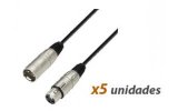 Pack : 5x Cable XLR 3m 