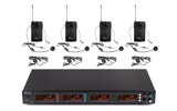 Power Dynamics PD504B 4x 50-Channel UHF Wireless Microphone Set with 4 bodypack microphones