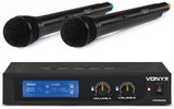 Vonyx WM522 Microfono inalambrico VHF 2 canales con 2 micros de mano