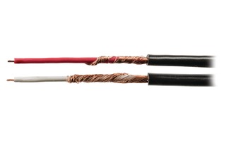 Bobina de 2 cables de audio de 0,14 mm² 100 m en color negro