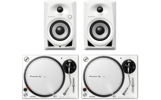 2x Pioneer DJ PLX 500 White + DM-40 White