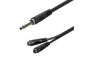 Imagenes de SoundSation GL-JS2JSFm02 cable adaptador Jack macho 6.3mm a 2x3.5mm Jack hembra