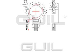 Guil ABZ-00 Abrazadera para tubo de ø 48 - 50 mm (aluminio)