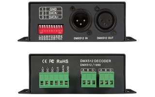 CONTROLADOR DMX PARA CINTAS DE LEDs DIGITALES PROFESIONALES