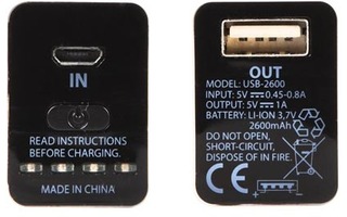 Power pack LI-ION USB compacto para Tablets y Smartphones - 2600 mAH