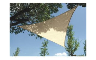 Vela de sombra permeable - Triangular - 5 x 5 x 5m - color: Beige