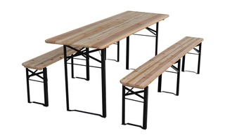 Mesa con 2 bancos - 220 x 80 x 76 cm