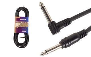 Imagenes de Cable Guitarra  Jack 6.35mm a Jack 6.35mm 90° (6m)