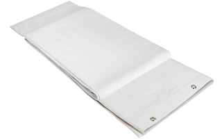 Imagenes de Adam Hall Accessories 0151 X 64 WH Tela decorativa B1 con ojales niquelados y dobladillo 6×4 m, 