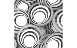 Adam Hall Hardware Imageboard 7 CIRCLES B/W Tablero de abedul con motivo de Círculos blancos/neg