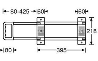 Adam Hall Hardware 3471 - Asa telescópica para Trolley 1 Extensión