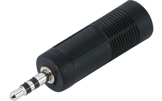 Adam Hall Connectors 7544 Adaptador de Jack 6,3 mm hembra estéreo a Minijack 3,5 mm macho estére