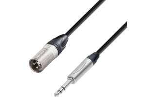 Adam Hall Cables K5 BMV 0300 Cable de Micro Neutrik de XLR macho a Jack 6,3 mm estéreo 3 m