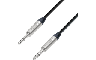 Adam Hall Cables K5 BVV 0050 Latiguillo de cable Neutrik de Jack 6,3 mm estéreo a Jack 6,3 mm es