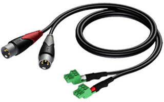 Adam Hall Cables KCCLA 83415 Cable de audio de 2 XLR macho a 2 bloques de terminales (3 pines - 
