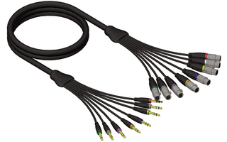 Adam Hall Cables REF 8019 5 Manguera de Cable de 8 XLR hembra a 8 Jacks 6,3 mm estéreo 5 m