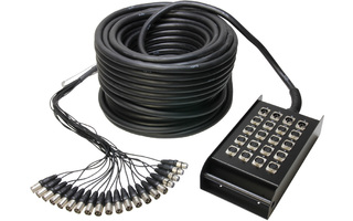 Adam Hall Cables K20C50 - Manguera de Cable con Cajetín de Escenario 16/4 50 m