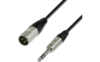 Adam Hall Cables K4 BMV 0030 - Cable de Micro REAN de XLR macho a Jack 6,3 mm estéreo 0,3 m