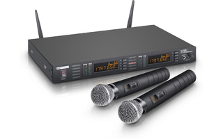 LD Systems WS 1 G8 HHD2 - Sistema inalámbrico con 2 Micrófonos de Mano dinámicos