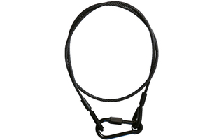 Adam Hall Accessories S 53102 B Cable de Seguridad 5 mm con Mosquetón 1 m negro