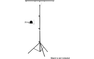 Adam Hall Stands SLS 6 CB Barra transversal con adaptador de mástil de 17 mm para soporte de ilu