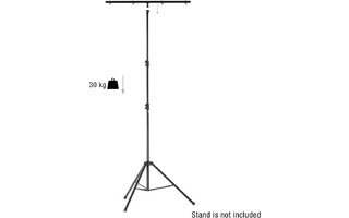 Adam Hall Stands SLTS 09 CB Barra transversal con adaptador de mástil de 23 mm para soporte de i