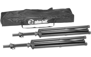 Adam Hall Stands SPS 023 SET 3 Set de 2 Soporte de Bafle con Bolsa y 2 Cables XLR
