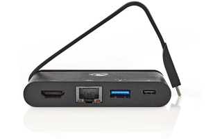 Adaptador USB - USB 3.2 Gen 1 - USB-C™ Macho - HDMI ™ hembra / RJ45 Hembra / USB-A Hembra / USB-