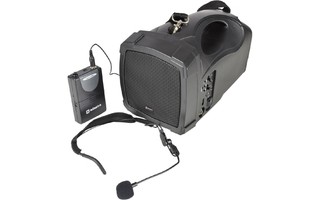 Adastra H25B Equipo Portátil con Batería, Micrófono, USB, FM y Bluetooth