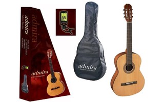 Admira Alba - Conjunto de iniciación a la guitarra con funda y afinador