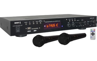 Amplificador HiFi estereo MP5 2x50W con Vídeo MP5 HDMI,USB,SD,FM,Bluetooth + 2 Micrófonos