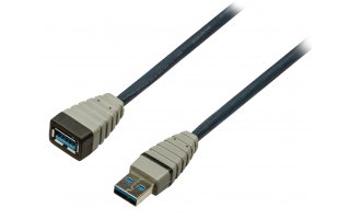 Cable de Extensión USB 3.0 A macho - A hembra Redondo Azul - 2 metros
