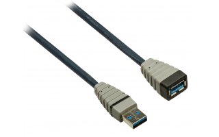 Cable de Extensión USB 3.0 A macho - A hembra Redondo Azul