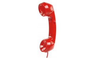 Auricular de teléfono retro rojo