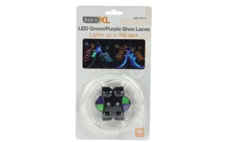 Cordones LED verde/púrpura