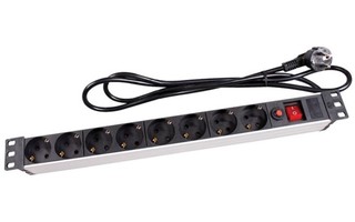 Base múltiple, PDU, 8 tomas con interruptor