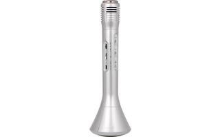 Micrófono para Karaoke con altavoz y Bluetooth - Plata