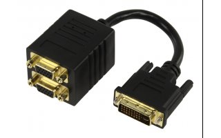 Imagenes de Y-splitter DVI-I(m) - 2x VGA(f) gold plated 0.15 m
