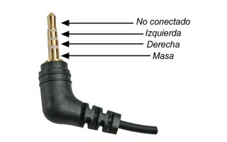 Cable audio estéreo - hembra 3.5mm a macho 2.5mm - 40mm