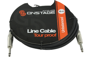 Cable asimétrico para altavoz de 4 m en color negro