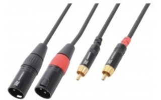 Cable 2 XLR Macho a 2 RCA Macho de 6.0m