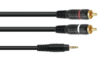 Cable 2x RCA a 1 Minijack 3.5mm - 6 metros