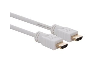 Cable HDMI 2.0 con Ethernet - Conector macho a conector macho - Cobre - 5 metros - Blanco
